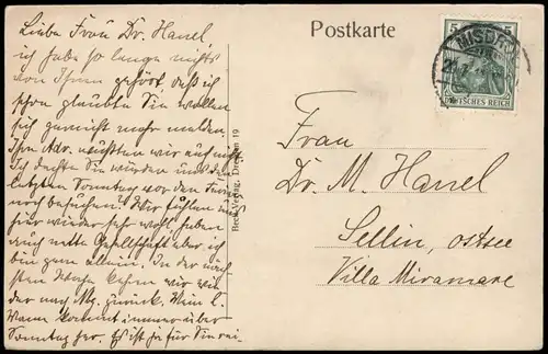 Postcard Misdroy Międzyzdroje Eichenstraße, Pommern 1911