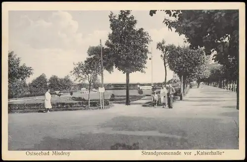 Postcard Misdroy Międzyzdroje Strandpromenade, Pommern 1922