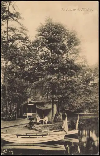 Misdroy Międzyzdroje Jordansee, Restaurant und Bootsstation - Pommern 1912