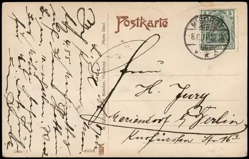 Postcard Misdroy Międzyzdroje Blick vom Kaffeeberg - Pommern 1912