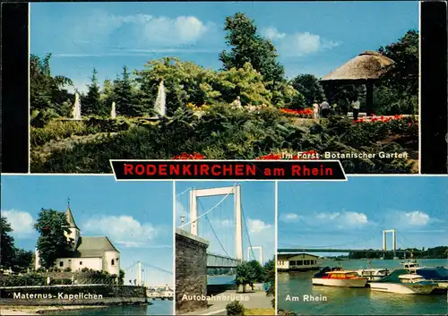 Rodenkirchen-Köln Mehrbild Maternus-Kapellchen  Forst-Botanischer Garten 1971