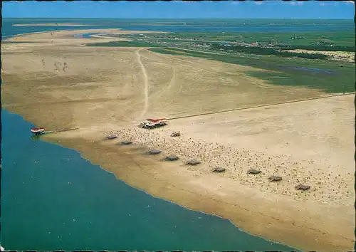 Ansichtskarte St. Peter-Ording Luftbild Sandbank mit "Arche Noah" 1971