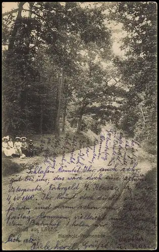 Postcard Labes Łobez Hainholz-Promenade, Pommern 1912