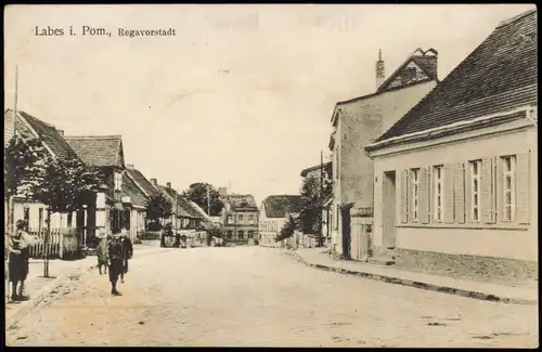 Postcard Labes Łobez Regavorstadt, Pommern 1915