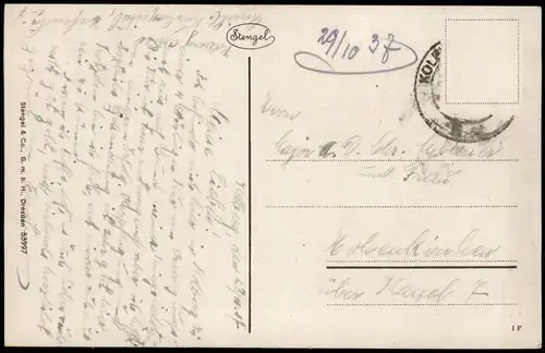 Postcard Kolberg Kołobrzeg Molenkopf bei Sturm - Nacht 1937