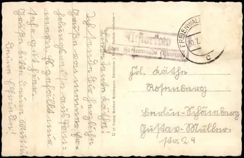 Postcard Nörenberg (Pommern) Ińsko Enzing-See, Krebs Pommern 1938