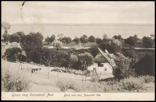 Postcard Nest (Pommern) Unieście Fischerhaus am Jasmunder See 1908