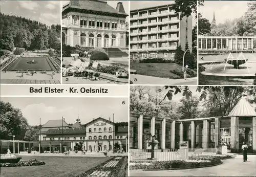 Bad Elster DDR Mehrbild-AK  Sanatorium Komplex Wandelhalle  Moritzquelle 1983
