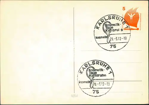 Ansichtskarte  Tiere Motivkarte Hunde (Collie) 1972 Sonderstempel KARLSRUHE