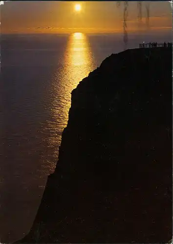 Norwegen Norge Nordkapp North Cape (Stimmungsbild Sonnenuntergang) 1978