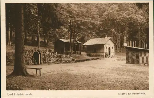 Ansichtskarte Friedrichroda Eingang zur Marienhöhle. 1929