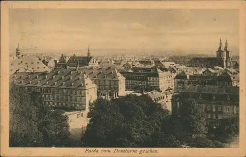 Ansichtskarte Fulda Stadt vom Dom gesehen 1930