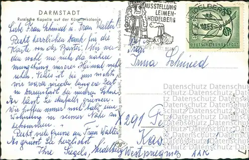 Ansichtskarte Darmstadt Russische Kapelle (Kirchen-Gebäude) 1965