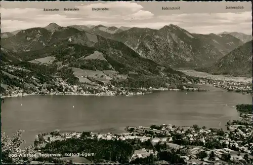 Bad Wiessee Panorama-Ansicht mit Bad Wiessee, Tegernsee, Rottach-Egern 1960