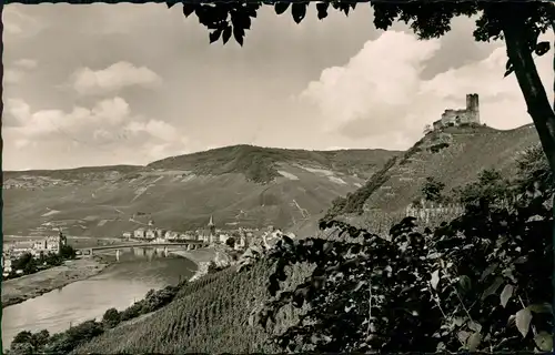 Bernkastel-Kues Berncastel-Cues Panorama-Ansicht Mosel Blick 1959