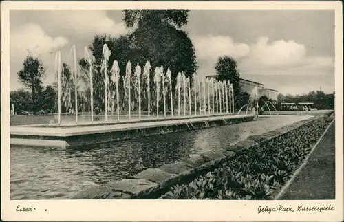 Ansichtskarte Essen (Ruhr) Grugapark Gruga-Park, Wasserspiele 1954