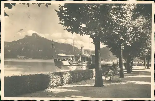 Ansichtskarte Mondsee Dampfer - Privatfotokarte 1937