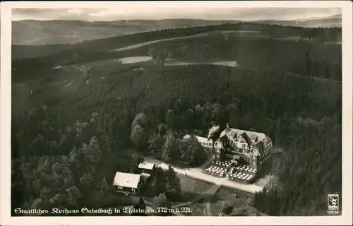 Ansichtskarte Ilmenau Staatliches Kurhaus - Luftbild 1936