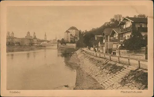 Ansichtskarte Passau Fischerhäuser. 1926