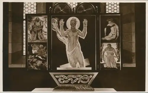 Ansichtskarte Meißen Kriegergedächtniskirche, Meißner Porzellan 1928