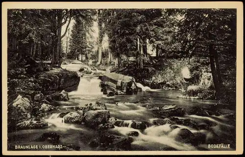 Braunlage Bodefälle Bodewasserfälle (River Falls, Waterfall) 1930