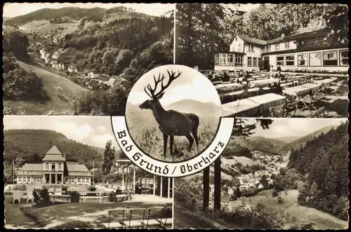 Ansichtskarte Bad Grund (Harz) Mehrbildkarte u.a. mit IBERGER KAFFEEHAUS 1960