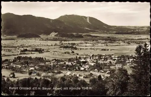 Ansichtskarte Ohlstadt Panorama Gesamtansicht mit Hörndle Bayer. Alpen 1960