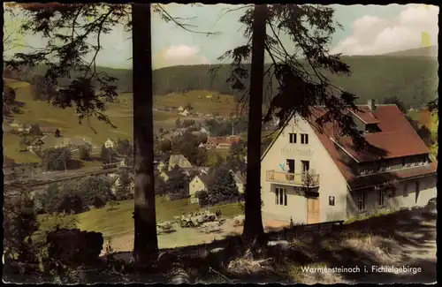 Ansichtskarte Warmensteinach Panorama-Ansicht, Waldbaude 1960