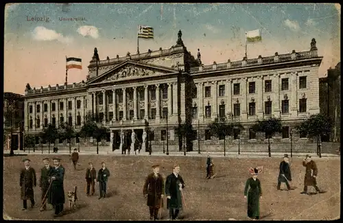 Ansichtskarte Leipzig Universität Leipzig, Studenten 1914