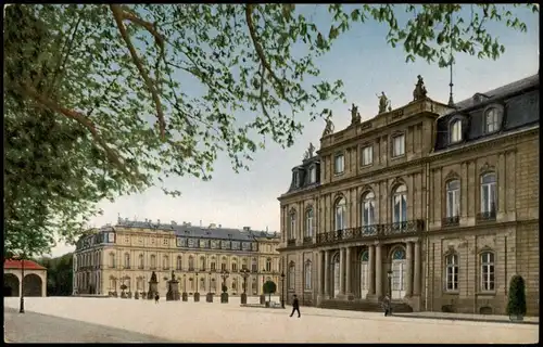 Ansichtskarte Stuttgart Neues Schloß, Naturfarben 1916