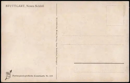 Ansichtskarte Stuttgart Neues Schloß, Naturfarben 1916