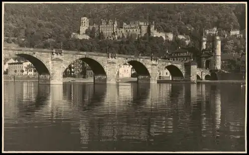 Foto Heidelberg Heidelberger Schloss, Brücke 1936 Privatfoto Foto