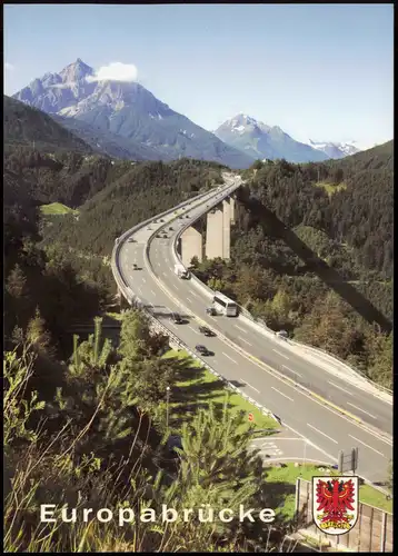 Ansichtskarte Innsbruck Brennerautobahn Europabrücke Tirol 1990