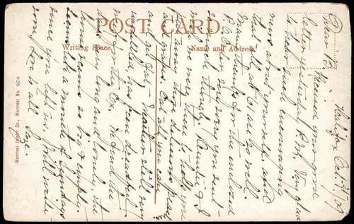 Postcard Halifax (Nova Scotia) ST. PAUL'S CHURCH BARRINGTON STREET 1909