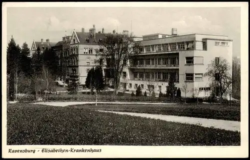 Ansichtskarte Ravensburg Elisabethen-Krankenhaus 1955