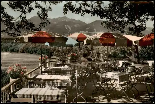 Neubeuern (Lk Rosenheim) Haschlalm Cafe Restaurant Blick zum Wendelstein 1960