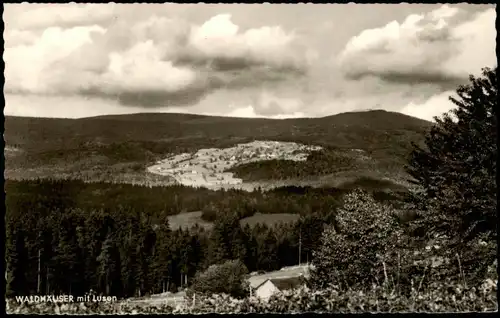 Waldhäuser-Neuschönau Umland, Panorama mit Lusen/Bayer. Wald 1960