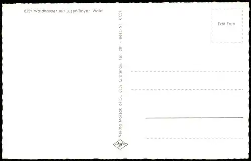 Waldhäuser-Neuschönau Umland, Panorama mit Lusen/Bayer. Wald 1960