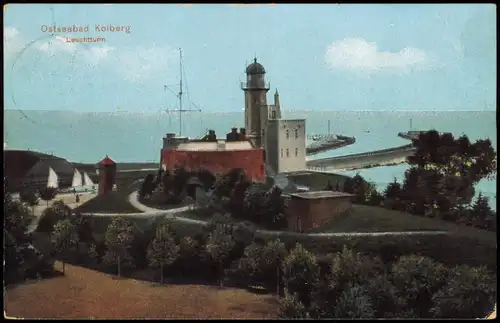 Kolberg Leuchtturm gel. 1912