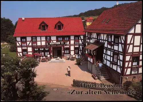 Ansichtskarte Rengshausen-Knüllwald Hotel-Pension-Kurz Lärchengarten 1990