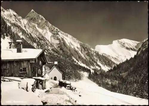 Gerstruben-Oberstdorf (Allgäu) Umlandansicht mit Höfats und Rauheck 1960