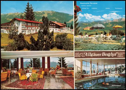 Sonthofen Mehrbild-AK mit Kur- und Sporthotel ALLGÄUER BERGHOF 1975