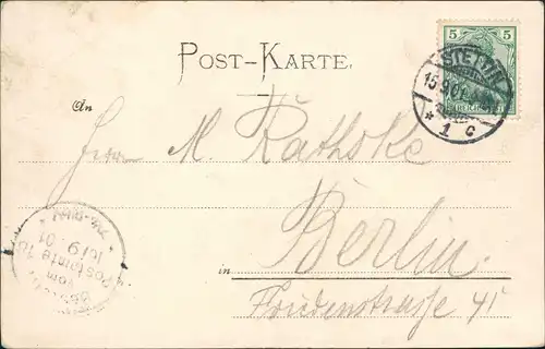 Postcard Stettin Szczecin Am Arndtplatz. Pommern 1901 Passepartout