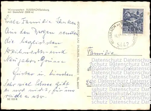 Ansichtskarte Rußbach Ortsansicht 1969