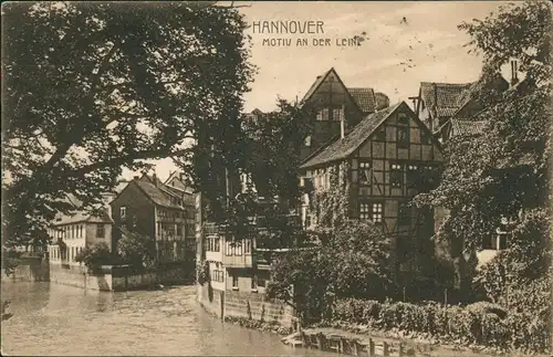 Ansichtskarte Hannover Partie an der Leine 1906