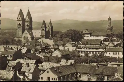 Bad Homburg vor der Höhe Panorama-Ansicht mit Erlöserkirche und Schloß 1956