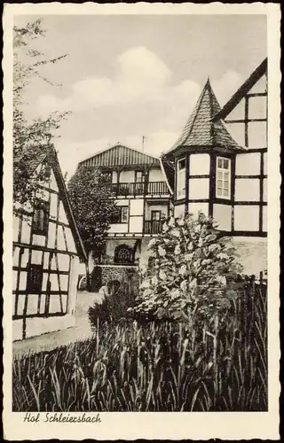 Ansichtskarte Fränkisch-Crumbach Hof Schleiersbach - Fachwerkhaus 1951
