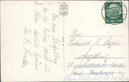 Postcard Stolpmünde Ustka Hafenausfahrt, Dampfer - Pommern 1937