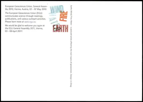 Wien European Geosciences Union, Earth Winde Fire Water Motivkarte 2010