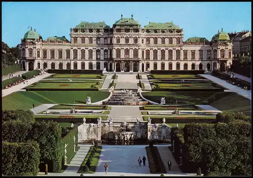 Ansichtskarte Wien Schloss Belvedere VIENNA THE BELVEDERE CASTLE 1990